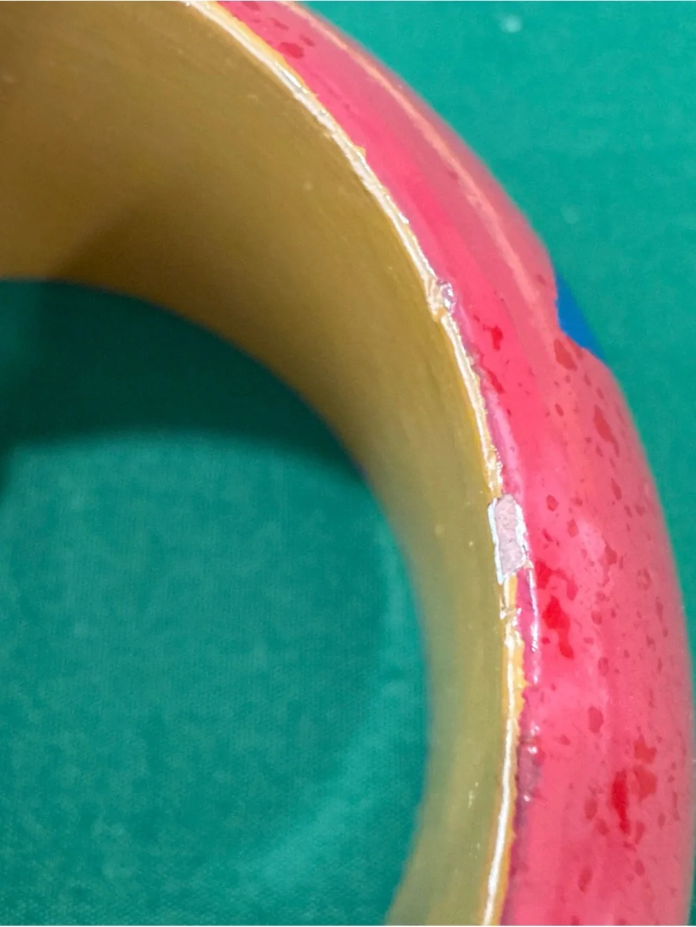 Vimal Exports Turquoise & Pink Hand-Painted Wooden Bangle 33D
